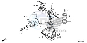 CBR650F 2ED - (2ED) drawing OIL PAN/OIL PUMP