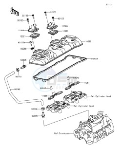 NINJA ZX-6R ZX636EGFA GB XX (EU ME A(FRICA) drawing Cylinder Head Cover