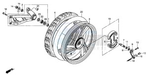 SH50 SCOOPY drawing REAR WHEEL