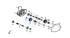 GTS 300 I drawing CRANKCASE - DRIVE SHAFT