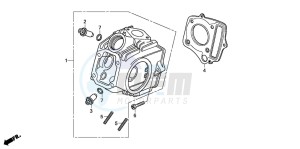 CRF50F drawing CYLINDER HEAD