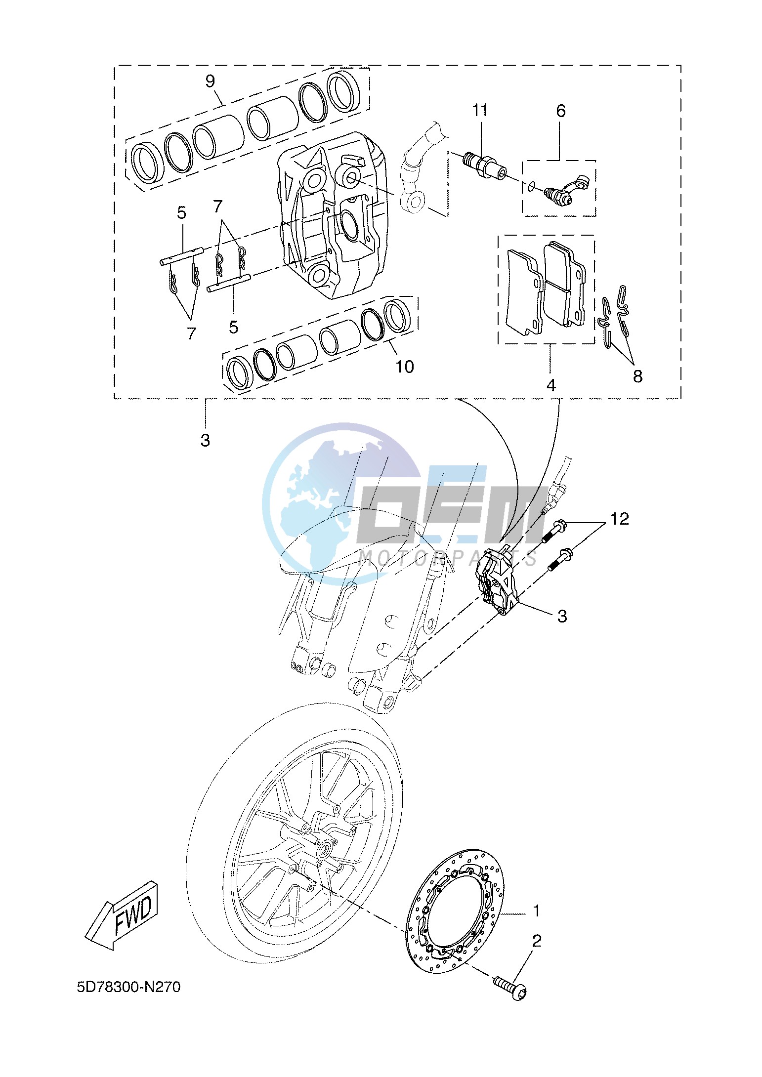 FRONT BRAKE CALIPER