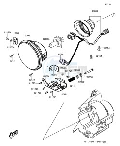 BRUTE FORCE 300 KVF300CFF EU drawing Headlight(s)