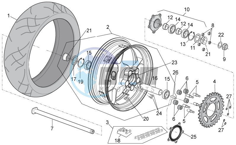 Rear wheel