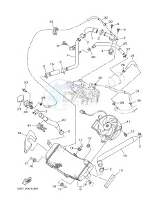 XP500 T-MAX 530 (59CS) drawing RADIATOR & HOSE