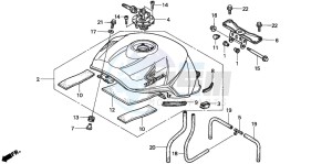 CBR900RR FIRE BLADE drawing FUEL TANK (CBR900RR2,3)