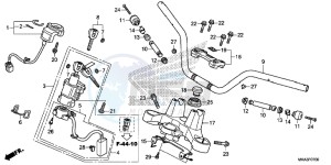 NC750XAG NC750X Europe Direct - (ED) drawing HANDLE PIPE/ TOP BRIDGE