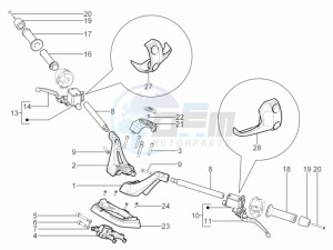 GP 800 drawing Handlebars - Master cilinder