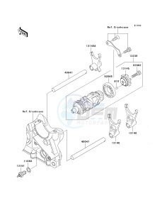 ZR 750 L [Z750 EU] (L7F-L8F) L7F drawing GEAR CHANGE DRUM_SHIFT FORK-- S- -