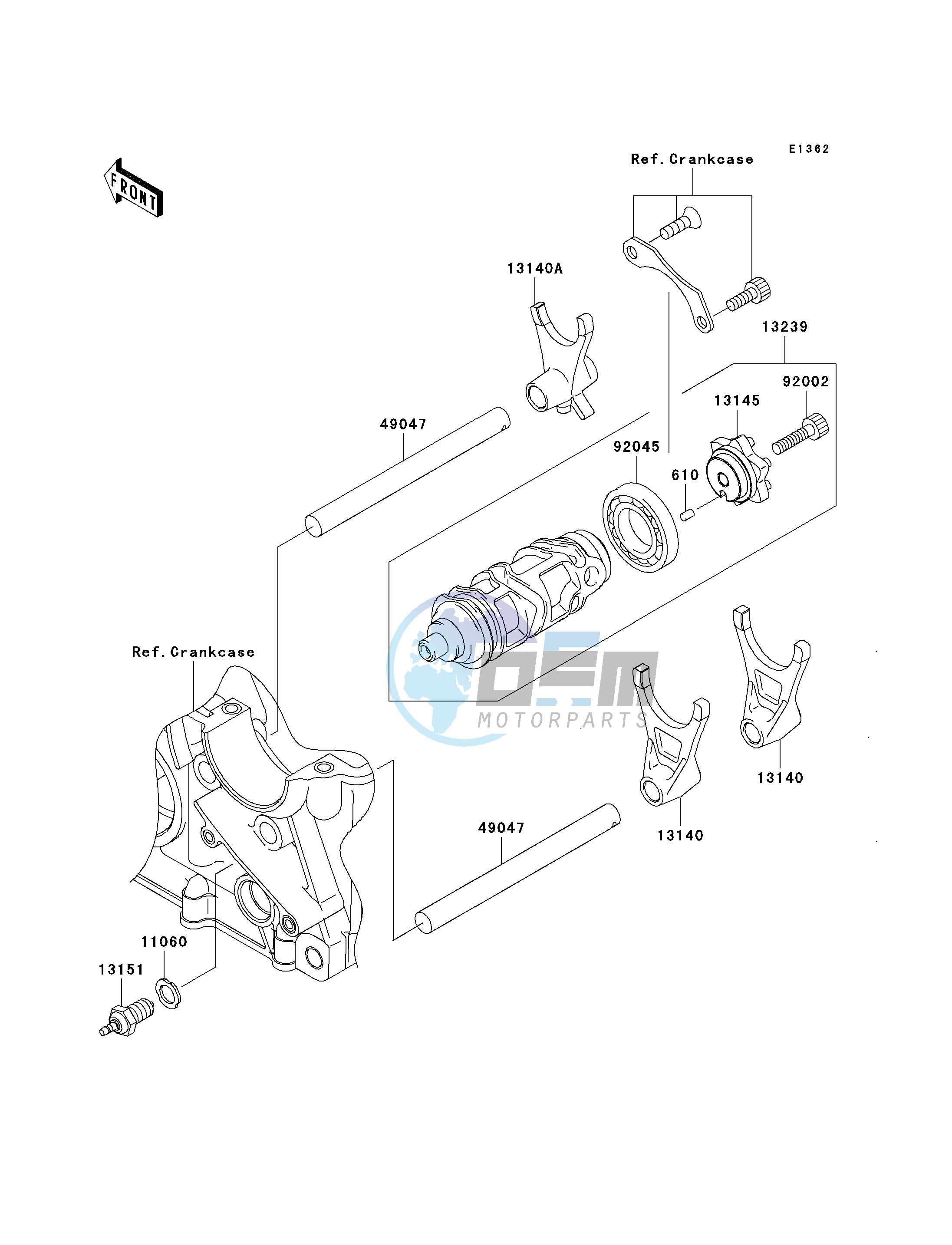 GEAR CHANGE DRUM_SHIFT FORK-- S- -