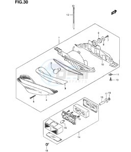 Inazuma 250 drawing REAR COMBINATION LAMP