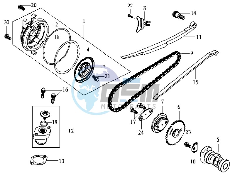 CHAIN /CYLINDER HEAD COVER /