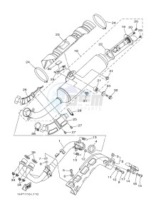 YFM700FWA YFM7FGD GRIZZLY 700 (1ND7) drawing EXHAUST