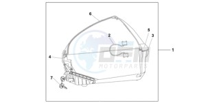 XL700VA9 UK - (E / ABS MKH) drawing 45L TOP BOX CARNELLIAN RED