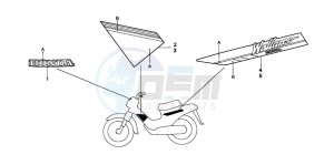 PK50 drawing STRIPE/MARK (PK50MS/SMS)