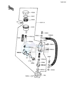 KZ 1000 R [EDDIE LAWSON REPLICA] (R1-R2) [EDDIE LAWSON REPLICA] drawing REAR MASTER CYLINDER