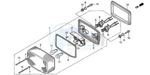 CB750F2 SEVEN FIFTY drawing TAILLIGHT