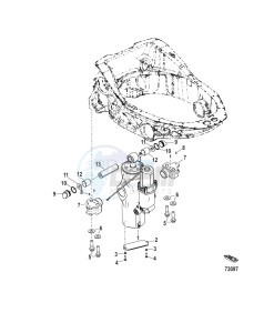 PASSING 125 drawing Power Trim Mounting Components