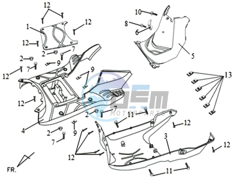 FOOTREST / LOWER COWLING