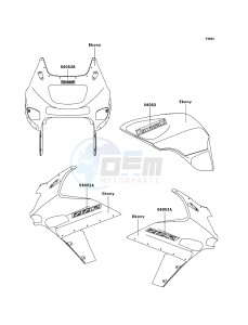 ZZR600 ZX600E6F GB XX (EU ME A(FRICA) drawing Decals