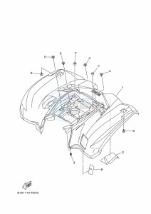 YFM700FWB YFM7NKDXK (B6K7) drawing REAR FENDER