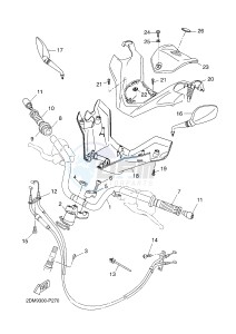 YP250R X-MAX 250 (2DL4 2DL4 2DL4) drawing STEERING HANDLE & CABLE