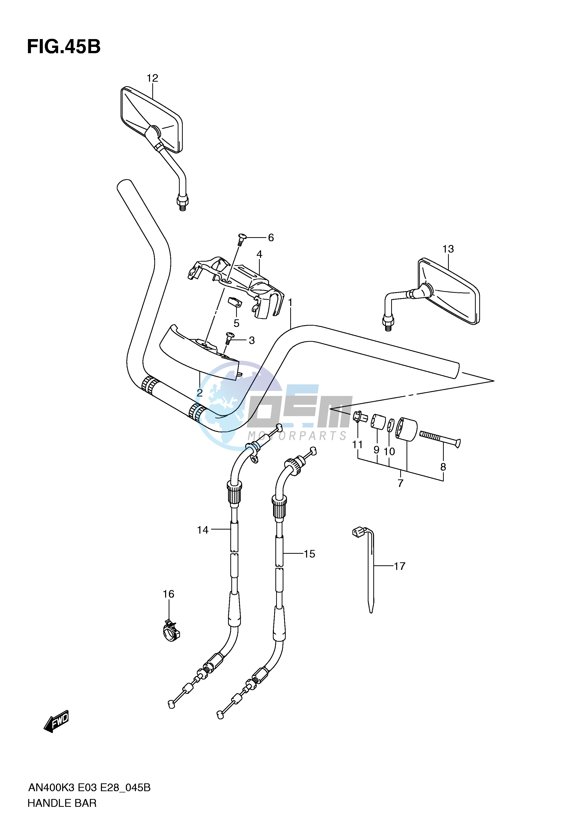 HANDLEBAR (AN400SK5 SK6)