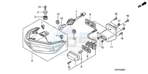 CBR125RWA France - (F / BLA CMF) drawing TAILLIGHT