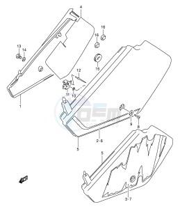 DR350 (E1) drawing FRAME COVER (MODEL L M)