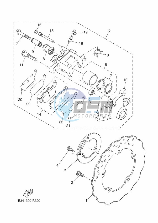 REAR BRAKE CALIPER