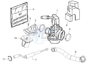 LX 50 2T 25 Kmh NL drawing Carburettor  assembly - Union pipe