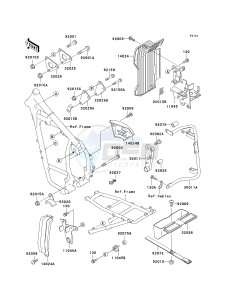 KL 650 A [KLR650] (A10-A14) [KLR650] drawing FRAME FITTINGS