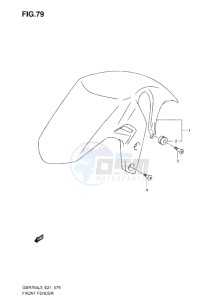 GSR750 drawing FRONT FENDER L3