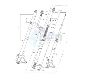 YZF R6 600 drawing FRONT FORK