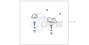 FJS600A 400 SILVER WING drawing PILLION ARM REST SET