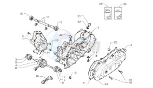 Ark LC Black 50 drawing Crankcase - Crankshaft - Carter