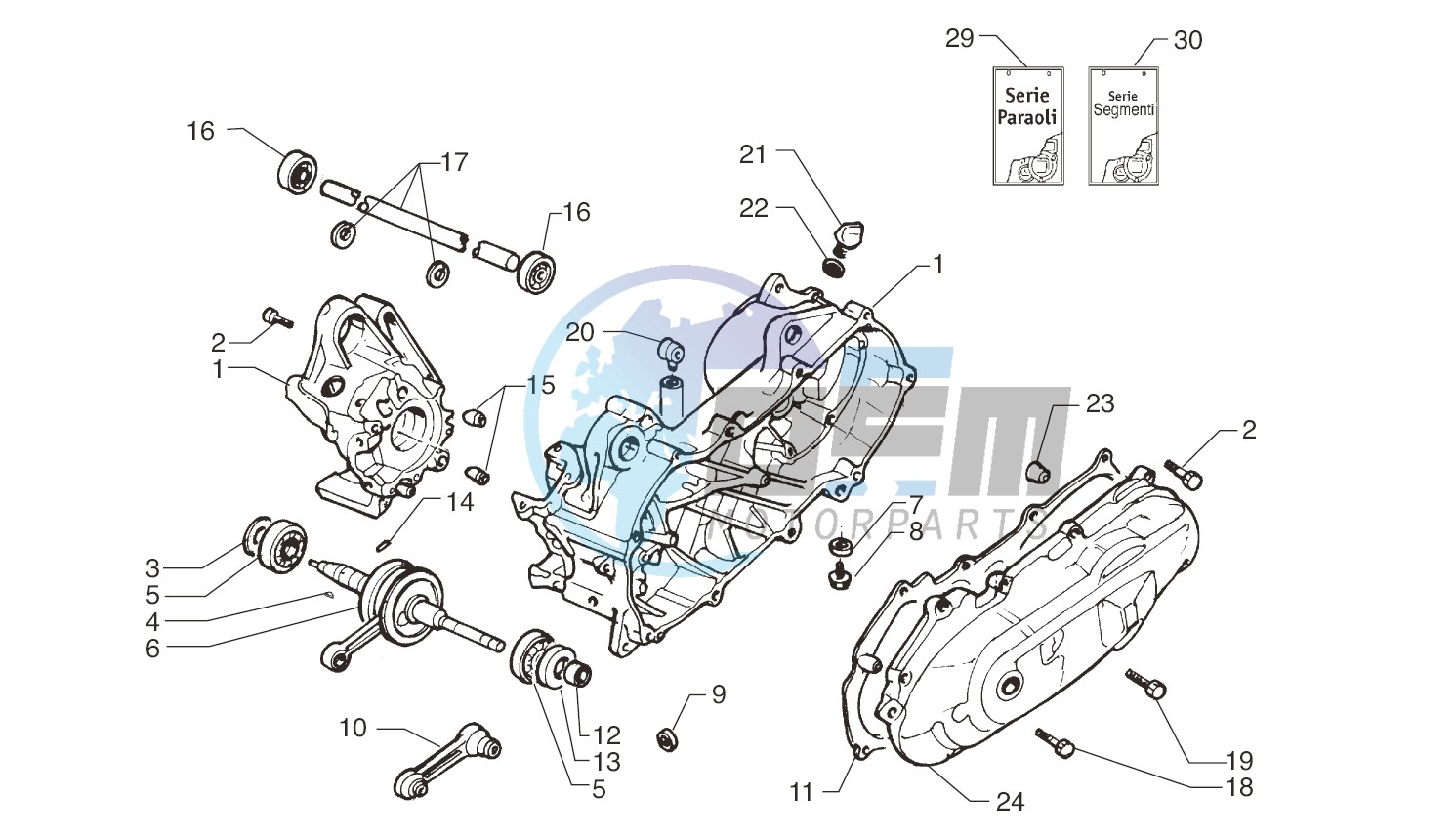 Crankcase - Crankshaft - Carter