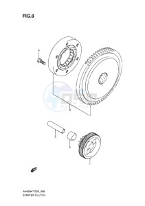 AN400 ABS BURGMAN EU-UK drawing STARTER CLUTCH