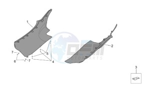 Leonardo 250-300 (eng. Minarelli) drawing Central body - Underpanel