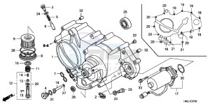 TRX500FAB drawing FRONT CRANKCASE COVER