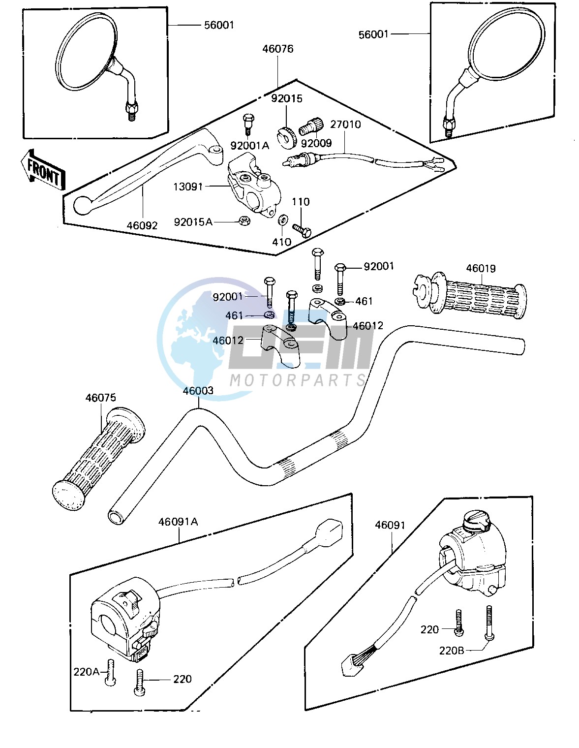 HANDLEBAR -- KZ650-H1- -