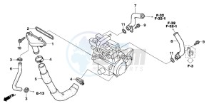 CB1300A CB1300SUPER FOUR drawing WATER PIPE