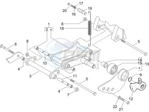 Zip 50 4T 25 Km-h (EMEA) drawing Swinging arm