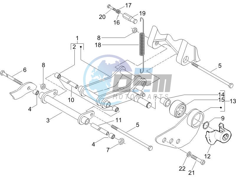 Swinging arm