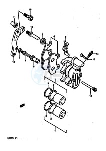 RM250 (G-H) drawing FRONT CALIPER (MODEL H)