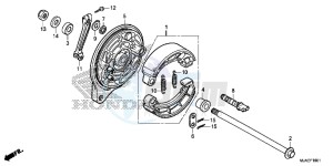 VT750SE Shadow E drawing REAR BRAKE PANEL (VT750S)