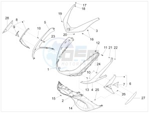 X10 125 4t 4v ie e3 drawing Front shield