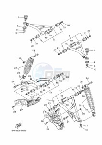 YFM700FWAD GRIZZLY 700 EPS (BLTT) drawing FRONT SUSPENSION & WHEEL