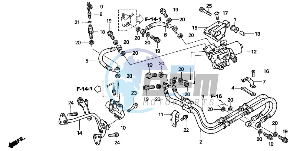 REAR BRAKE HOSE (VFR800A)