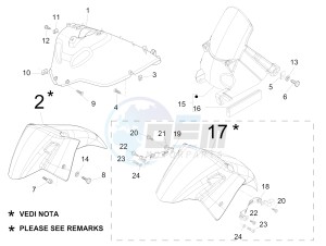 Nexus 125 e3 drawing Wheel housing - Mudguard